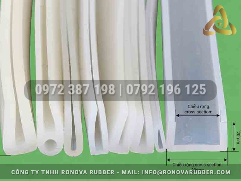 Ron silicon chữ U dạng cuộn có sẵn nhiều kích thước tại Cao Su Ronova